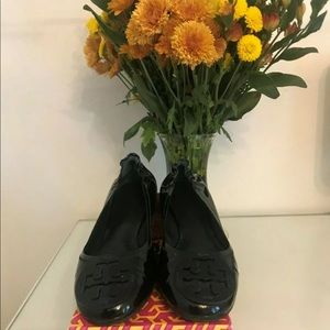 Tory Burch Reva Flats Black Leather Sz 8.5